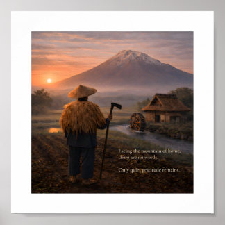 Mot hemmets berg – konsttryck poster