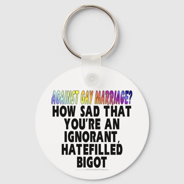 Mot homosexuellas äktenskap? nyckelring (Framsida)