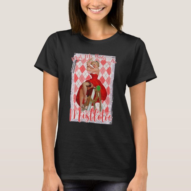 Möt mig Dam under jultomten T Shirt (Framsida)