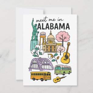 Möt mig i Alabama Ikoniska landmärken Resor Vykort