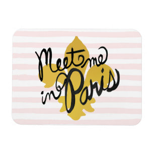 Möt mig i den Paris svarten och guld Magnet