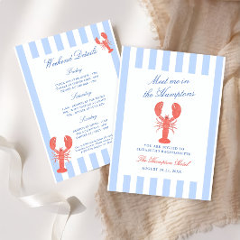 Möt mig i Hampton Lobster Bachelorette Inbjudningar