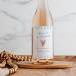 Möt mig i Hamptons Bachelorette Vinflaska Etikett<br><div class="desc">"Meet Me in the Hamptons" bachelorette suite är en uppsamling som inspirerats av kusterna och som fångar en ohämmad charm från ett oceanside firande. Den här svit har en färgton för en nautisk chic och har en färggrafi av rand i pulverblått, elegant i manuset och en fetstilt röd hummer. Perfekt...</div>