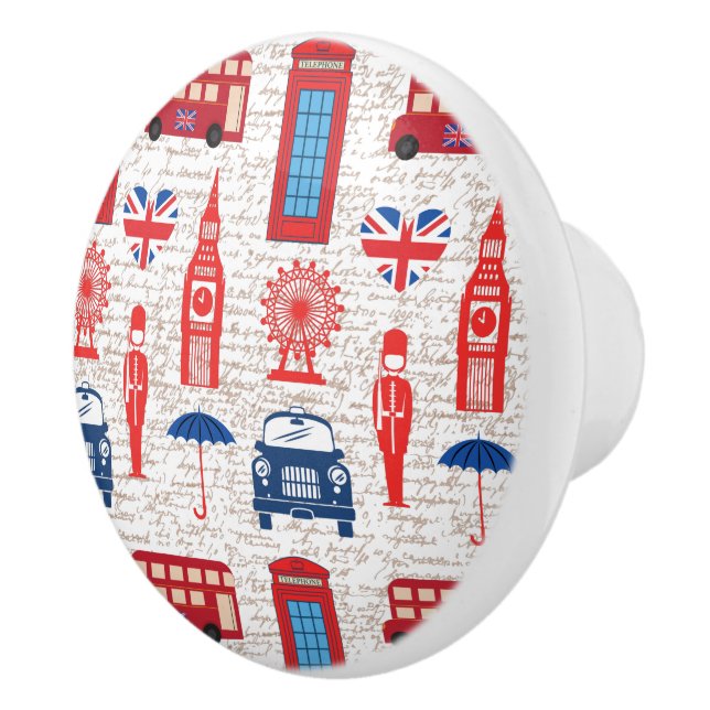 Möt mig i London keramisk knapp Knopp (Höger)