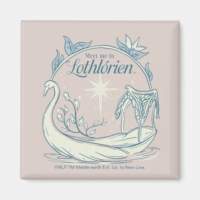 Möt mig i LOTHLORIEN™ - Svanbåt Magnet (Framsidan)