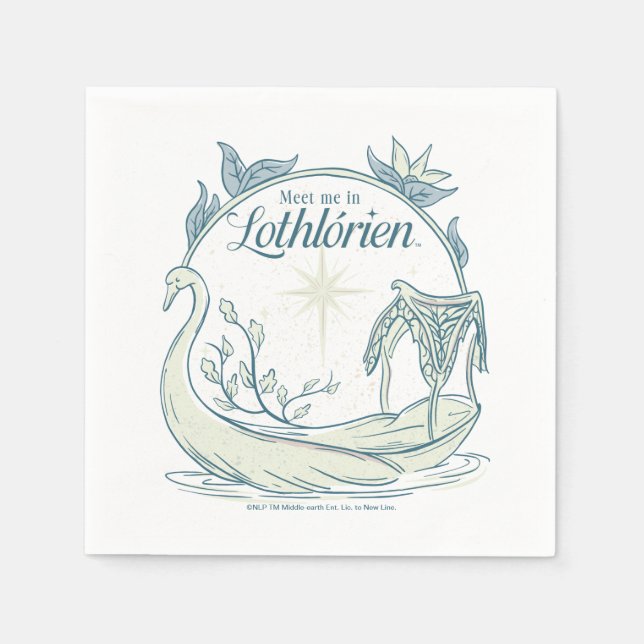 Möt mig i LOTHLORIEN™ - Svanbåt Pappersservett (Framsidan)