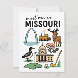 Möt mig i Missouri St. Louis Kansas City Riverboa Vykort