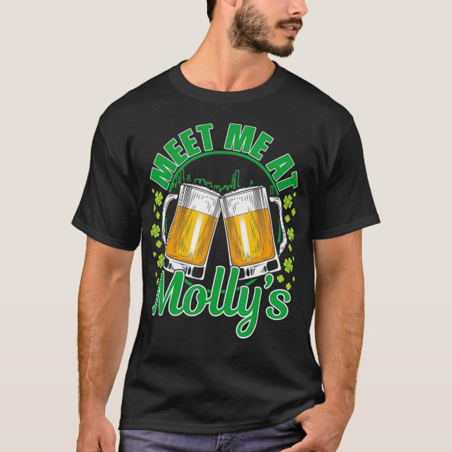 Möt mig i Mollys Chicago Irish Pub T Shirt (Framsida)