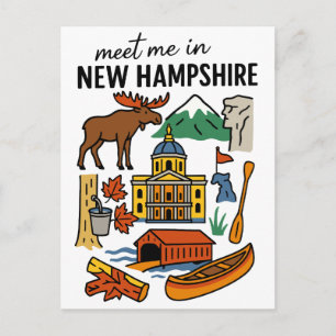 Möt mig i New Hampshire Mountains lönn ikoner Vykort