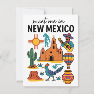 Möt mig i New Mexico Southwest Zia Varm luft Vykort