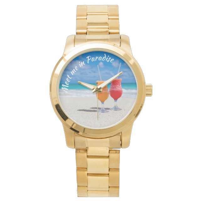 Möt mig i Paradise Beach Drinks Womans Watch Armbandsur (Framsida)