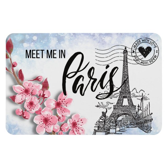Möt mig i Paris 4" x 6" Magnet (Horisontell)