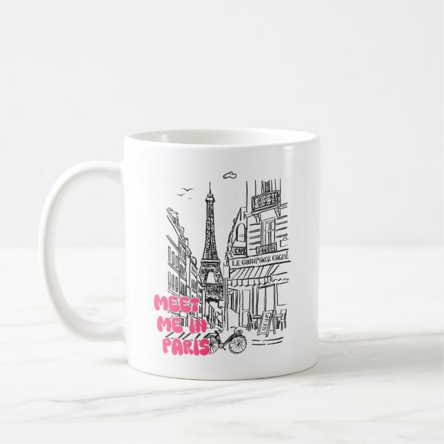 Möt mig i Paris – Eiffeltornet Kaffemugg (Vänster)