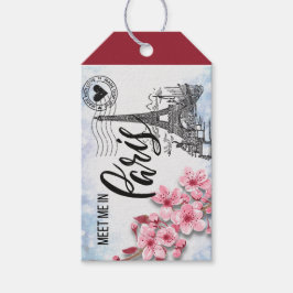 Möt mig i Paris Gift Märkres Presentetikett