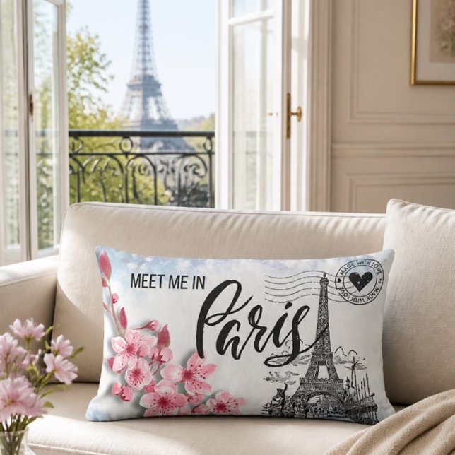 Möt mig i Paris Ländryggskudde Lumbarkudde (Skapare uppladdad)
