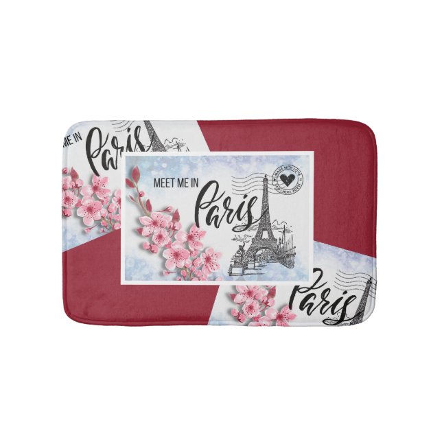 Möt mig i Paris | Postkort från Kant Badrumsmatta (Framsidan)