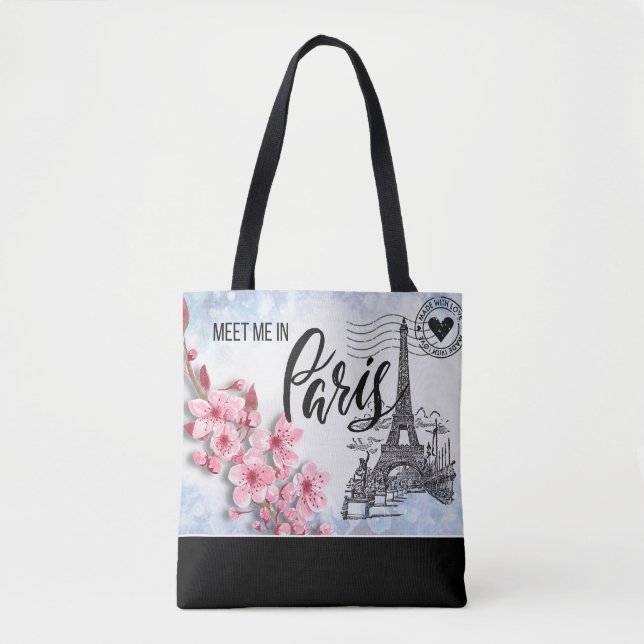 Möt mig i Paris Tote Bag Tygkasse (Framsida)