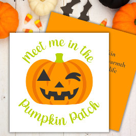 Möt mig i Pumpkin Patch Roligt & Cute Halloween Julkort