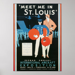 Möt mig i St. Louis Int'l Aircraft Exposition Poster