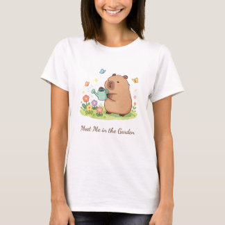 Möt mig i trädgården – Söt trädgårds capybara T Shirt