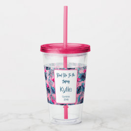 Möt mig i tropikerna Födelsedagsakryl Tumbler Take Away Mugg