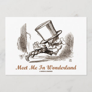 Möt mig i underlandet (mad Hatter Running) Inbjudningar