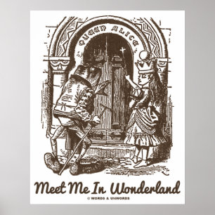 Möt mig i Wonderland Queen Alice Frog Doorway Poster