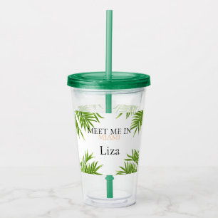 Möt Mig Miami Sängkammarparty Akryl Tumbler Take Away Mugg