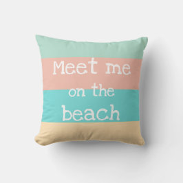 Möt mig på Beach Retro Stripe Dekorativ kudde