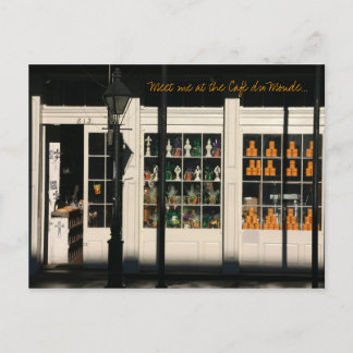 Möt mig på Café du Monde-vykortet Vykort