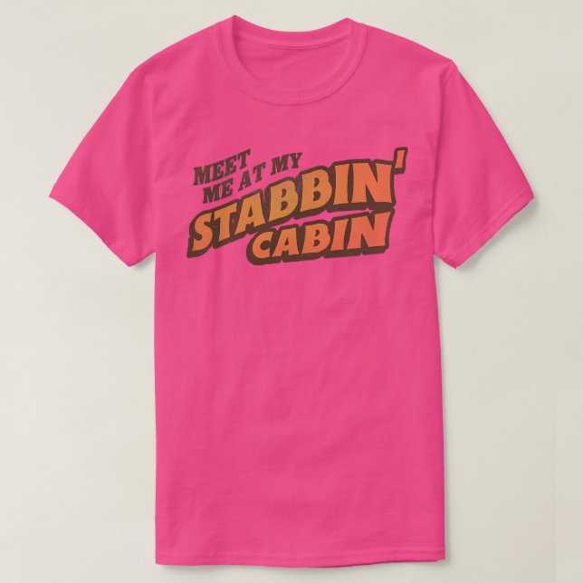 Möt mig på min habbin Cabin T Shirt (Design framsida)