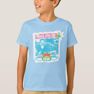 Möt mig på Neon-grafik med central profil T Shirt