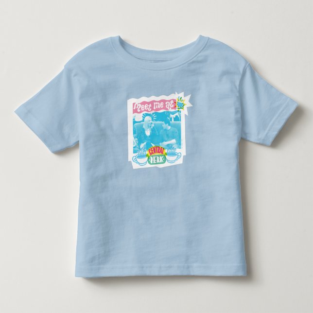 Möt mig på Neon-grafik med central profil T Shirt (Framsida)