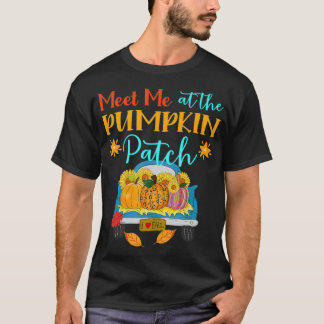 Möt mig på Plockan Pumpkin Patch Fall Hösten Up T. T Shirt