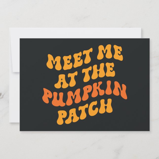Möt mig på Pumpkin-lappen Kort (Framsida)