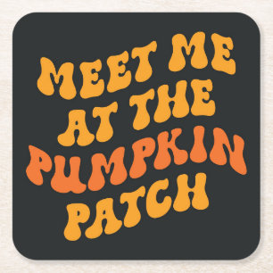 Möt mig på Pumpkin-lappen Underlägg Papper Kvadrat