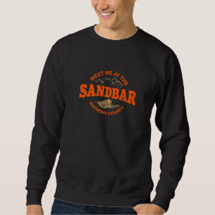Möt mig på Sandbar Mathews County Summer Virgi Lång Ärmad Tröja
