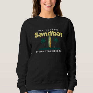 Möt mig på Sandbar Stonington Hjort Isle Beach T Shirt