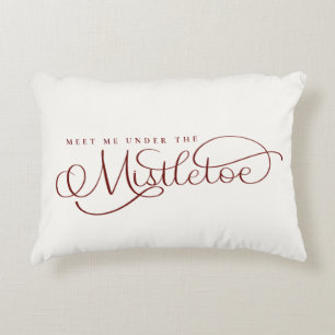 Möt mig under Helgdag Mistletoe Prydnadskudde