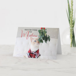 Möt mig under Mistletoe Cute-julen Kort
