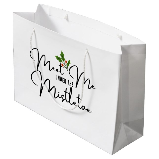 Möt mig under Mistletoe Festive Gift Bag (Baksidan Vinklad)