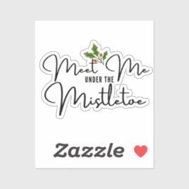 Möt mig under Mistletoe Festive Sticker Klistermärken