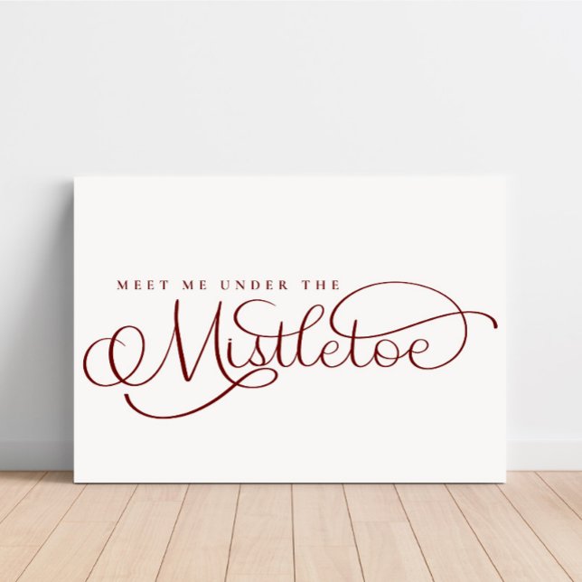 Möt mig under Mistletoe Helgdag Canvas (Skapare uppladdad)