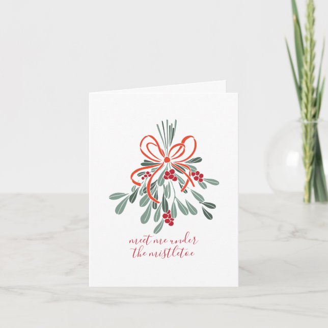 Möt mig under Mistletoe Helgkort (Framsida)