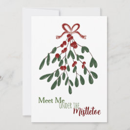 Möt mig under Mistletoe Julkort