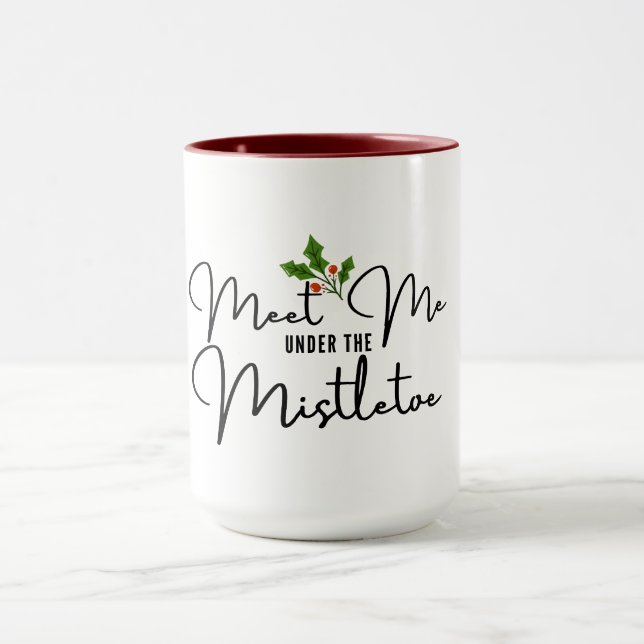 Möt mig under Mistletoe Romantic Mugg (Center)