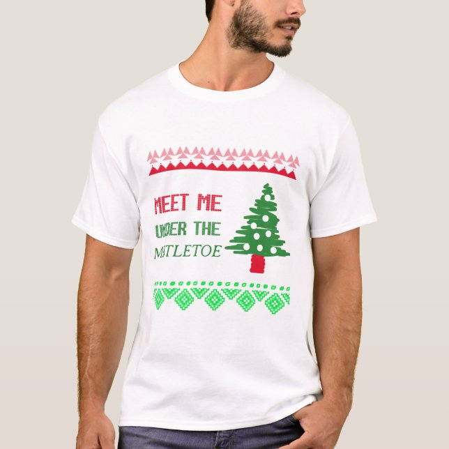 Möt mig under mistletoe t shirt (Framsida)