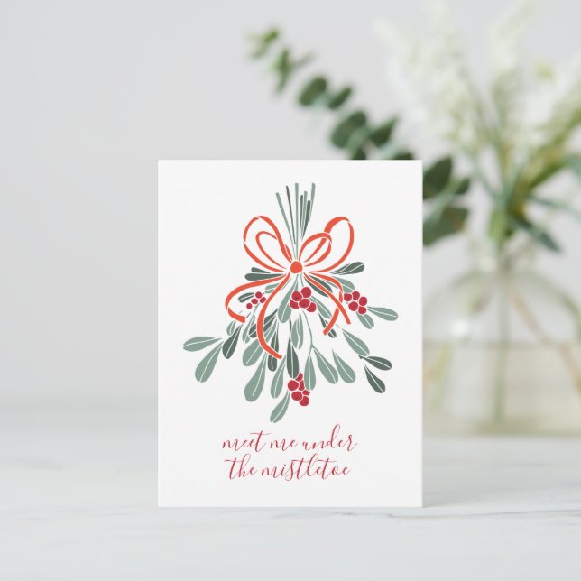 Möt mig under Mistletoe Vykort (Stående Fram)