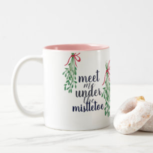 Möt mig under Mistletoemuggen Två-Tonad Mugg