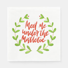 Möt mig under mistletoet - Julkranden Pappersservett